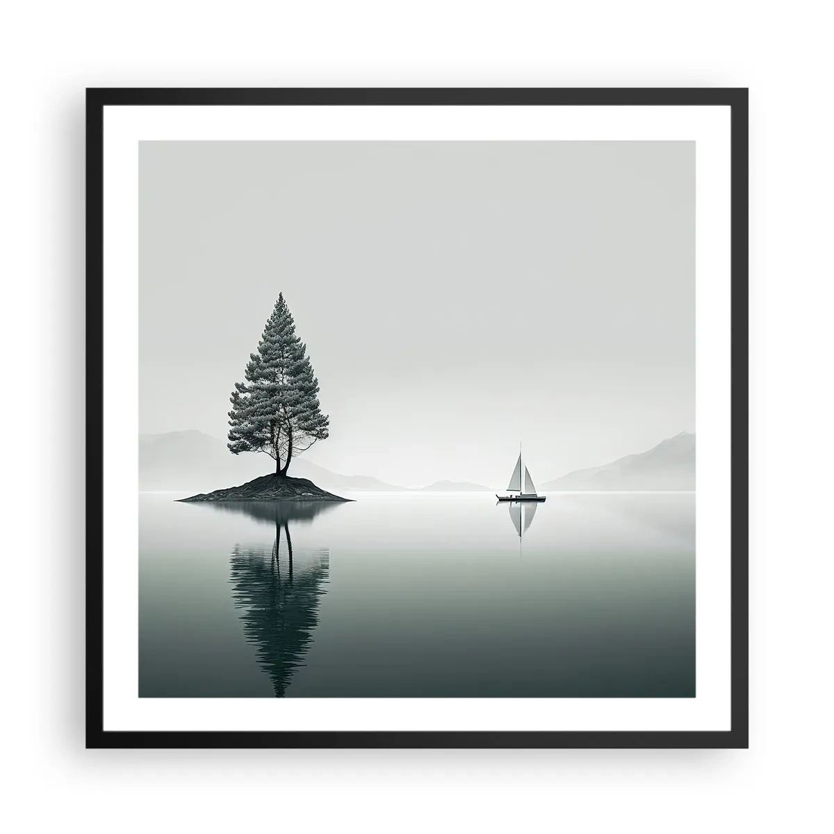 Plakat w czarnej ramie - Marzenie senne - 60x60 cm