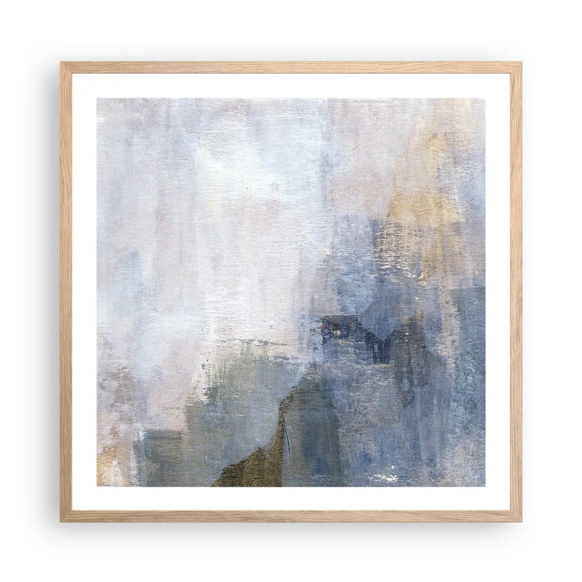 Plakat w ramie jasny dąb - Tony i akordy barw - 60x60 cm