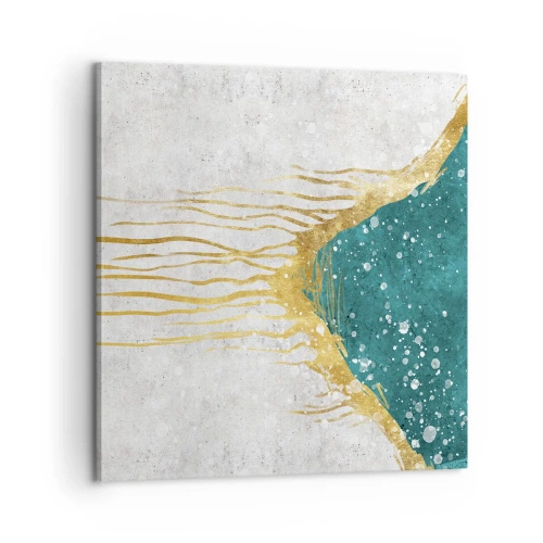 Obraz na płótnie - Złoty przypływ - 60x60 cm