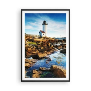 Plakat w czarnej ramie - Wracajcie szczęśliwie, czekam - 61x91 cm