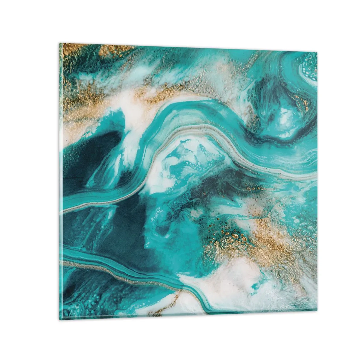 Obraz na szkle - Rzeka złota - 60x60 cm