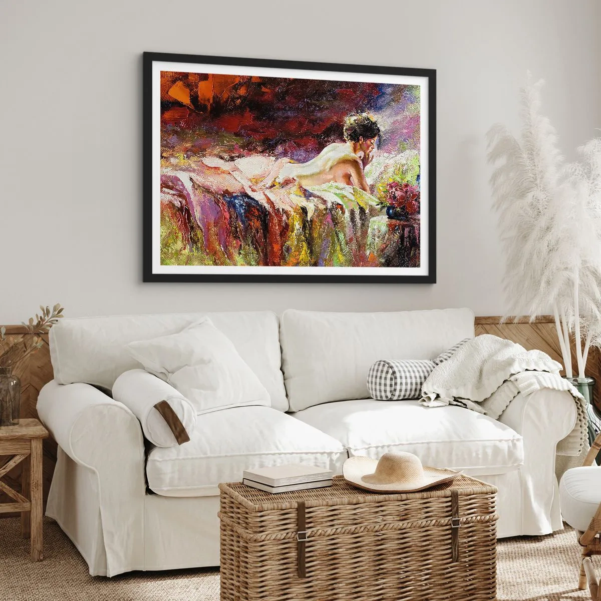 Plakat w czarnej ramie - Zamyślona Wenus - 91x61 cm