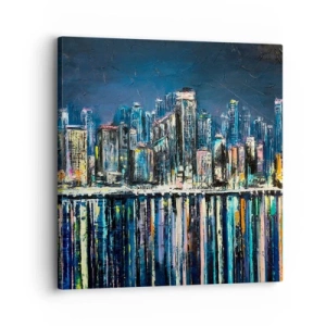 Obraz na płótnie - Kaskada swiateł - 30x30 cm