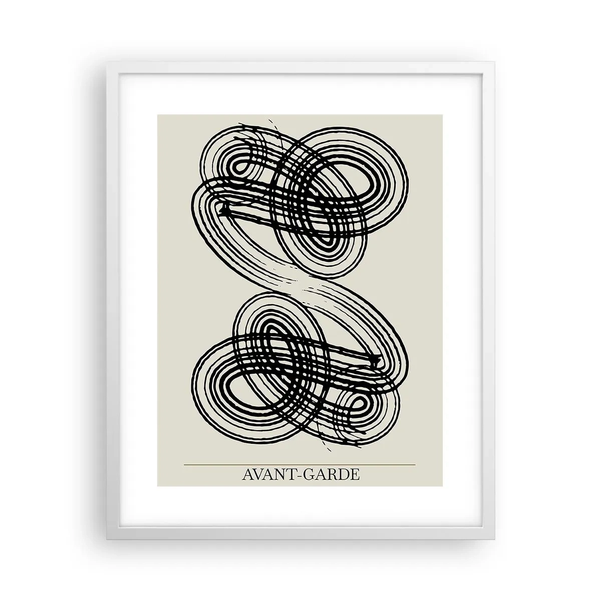 Plakat w białej ramie - Wyszło spontanicznie - 40x50 cm