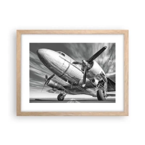 Plakat w ramie jasny dąb - Zawsze gotowy do lotu - 40x30 cm