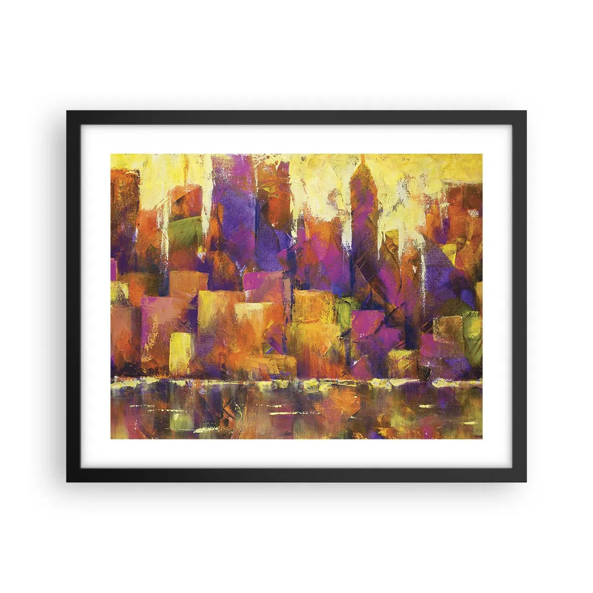 Plakat w czarnej ramie - Kompozycja metropolitalna - 50x40 cm