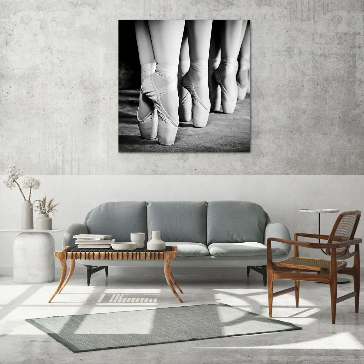 Obraz na szkle - Razem, lekko - 70x70 cm