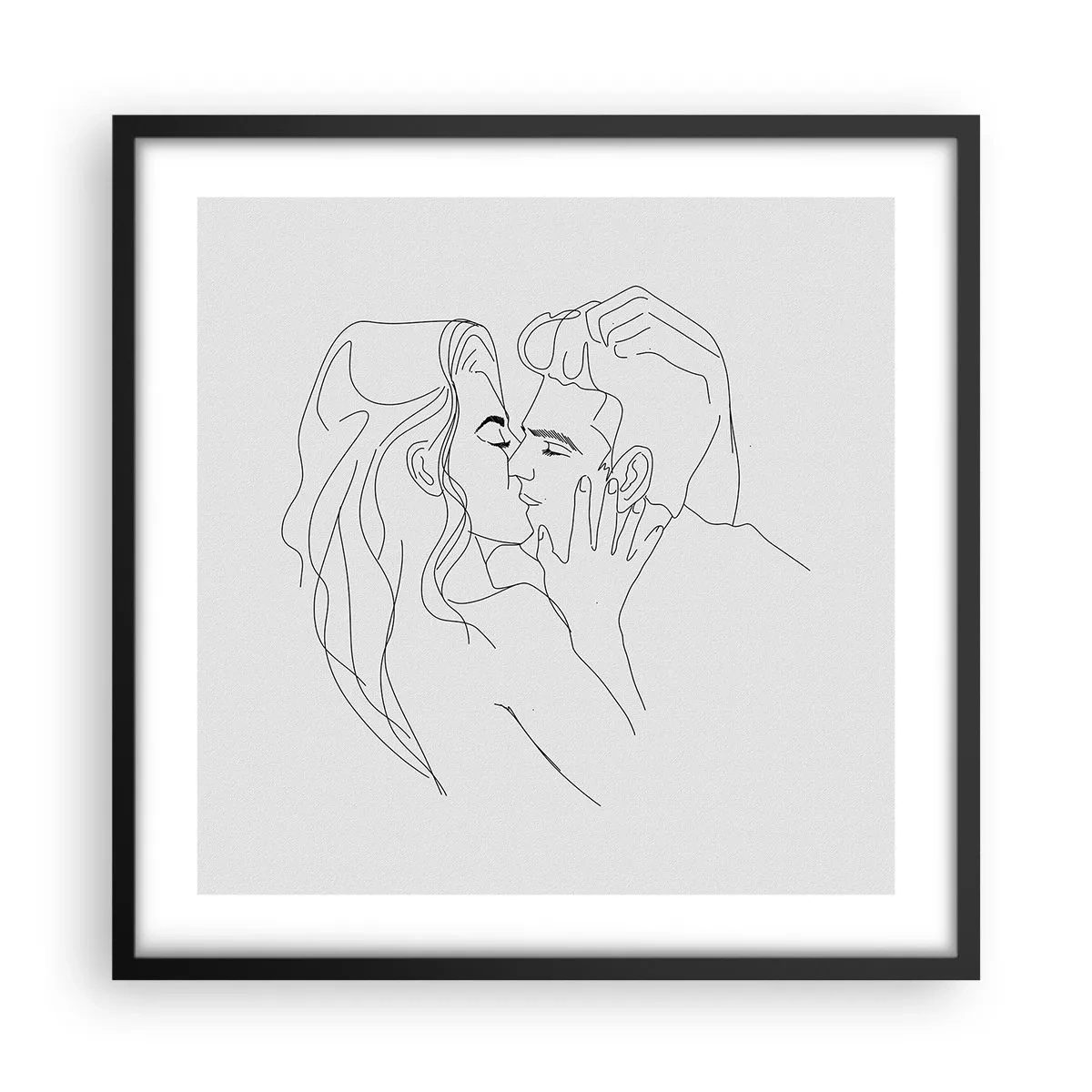 Plakat w czarnej ramie - Tą samą kreską - 50x50 cm