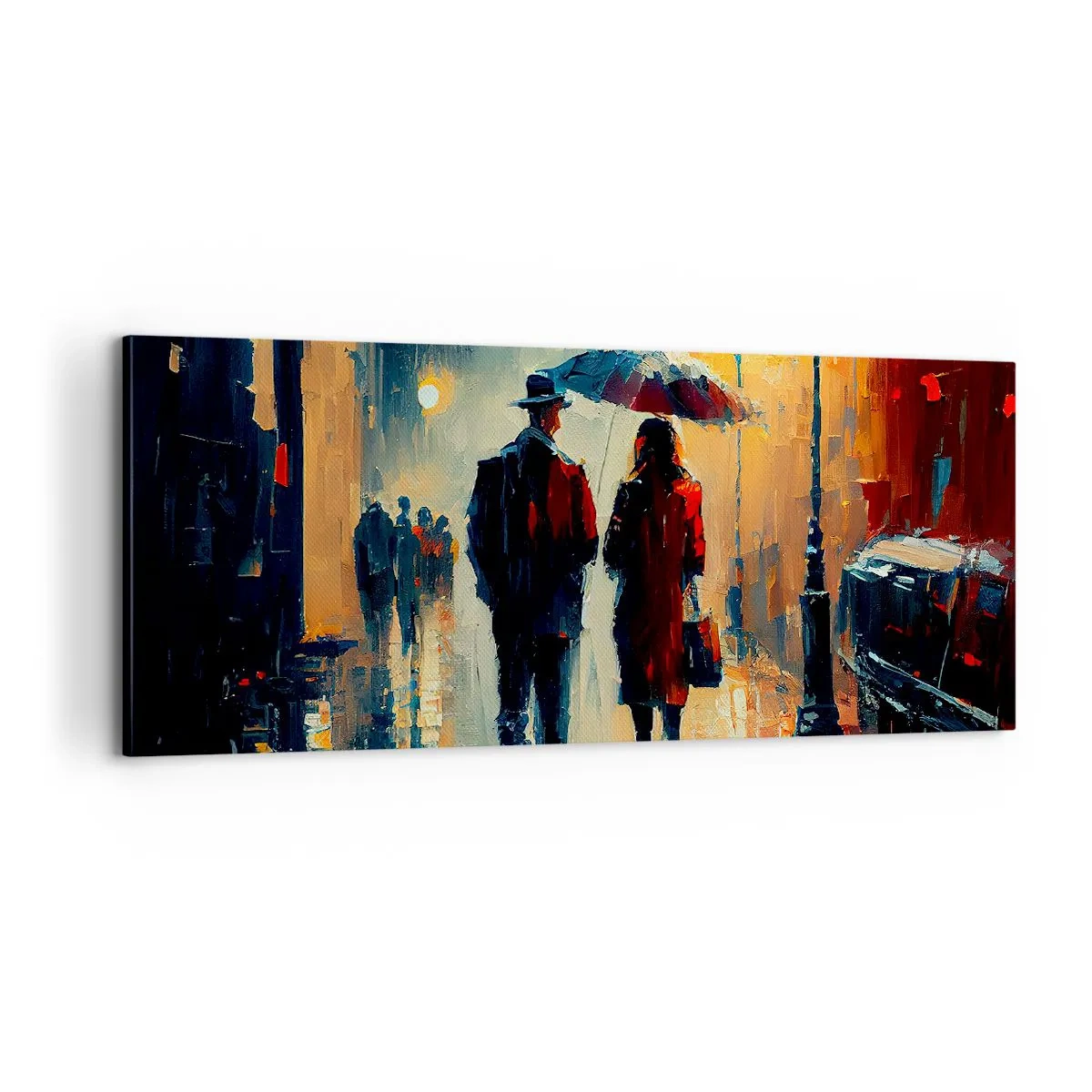 Obraz na płótnie - Miejska love story - 100x40 cm