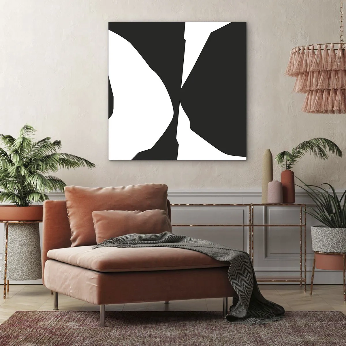 Obraz na płótnie - Pozytyw -negatyw - 40x40 cm