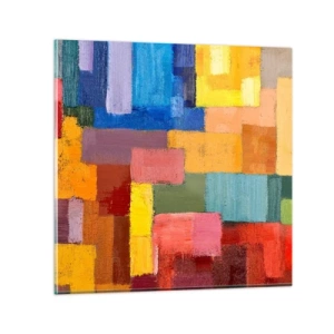 Obraz na szkle - Każdy inny, wszystkie barwne - 40x40 cm