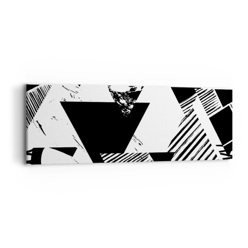 Obraz na płótnie - Deszcz trójkątów - 90x30 cm