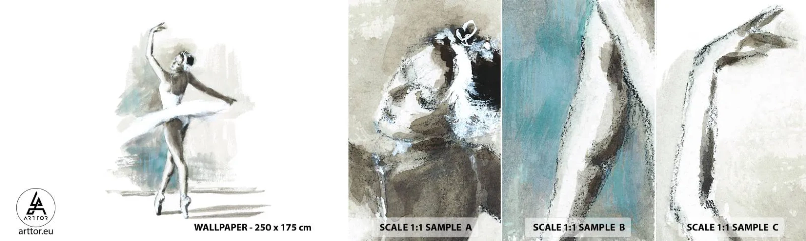 Fototapeta Próbka Standard Eco - Zaklęta w łabędzia - Baletnica, Taniec, Balet - 100x30 cm