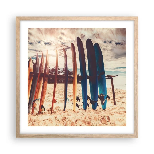 Plakat w ramie jasny dąb - Dobranoc, do jutra - 50x50 cm