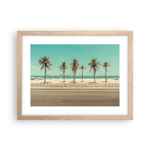 Plakat w ramie jasny dąb - Na straży plaży - 40x30 cm