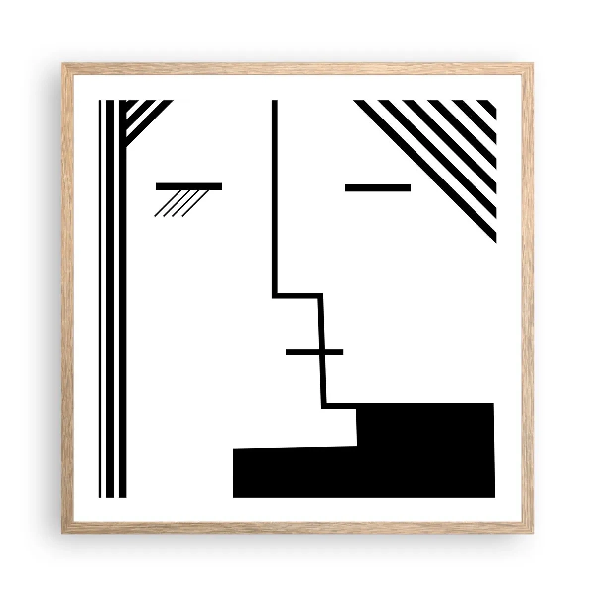 Plakat w ramie jasny dąb - Po prostu pocałunek - 60x60 cm