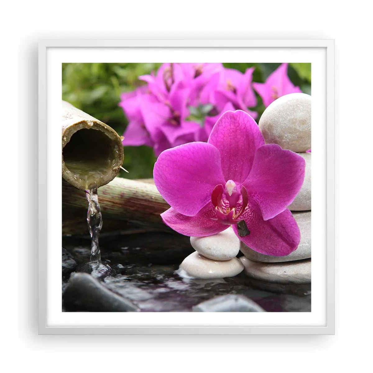 Plakat w białej ramie - Już odpoczywasz - 60x60 cm