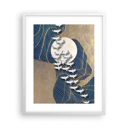 Plakat w białej ramie - Wolność, wędrówka, wspólnota - 40x50 cm