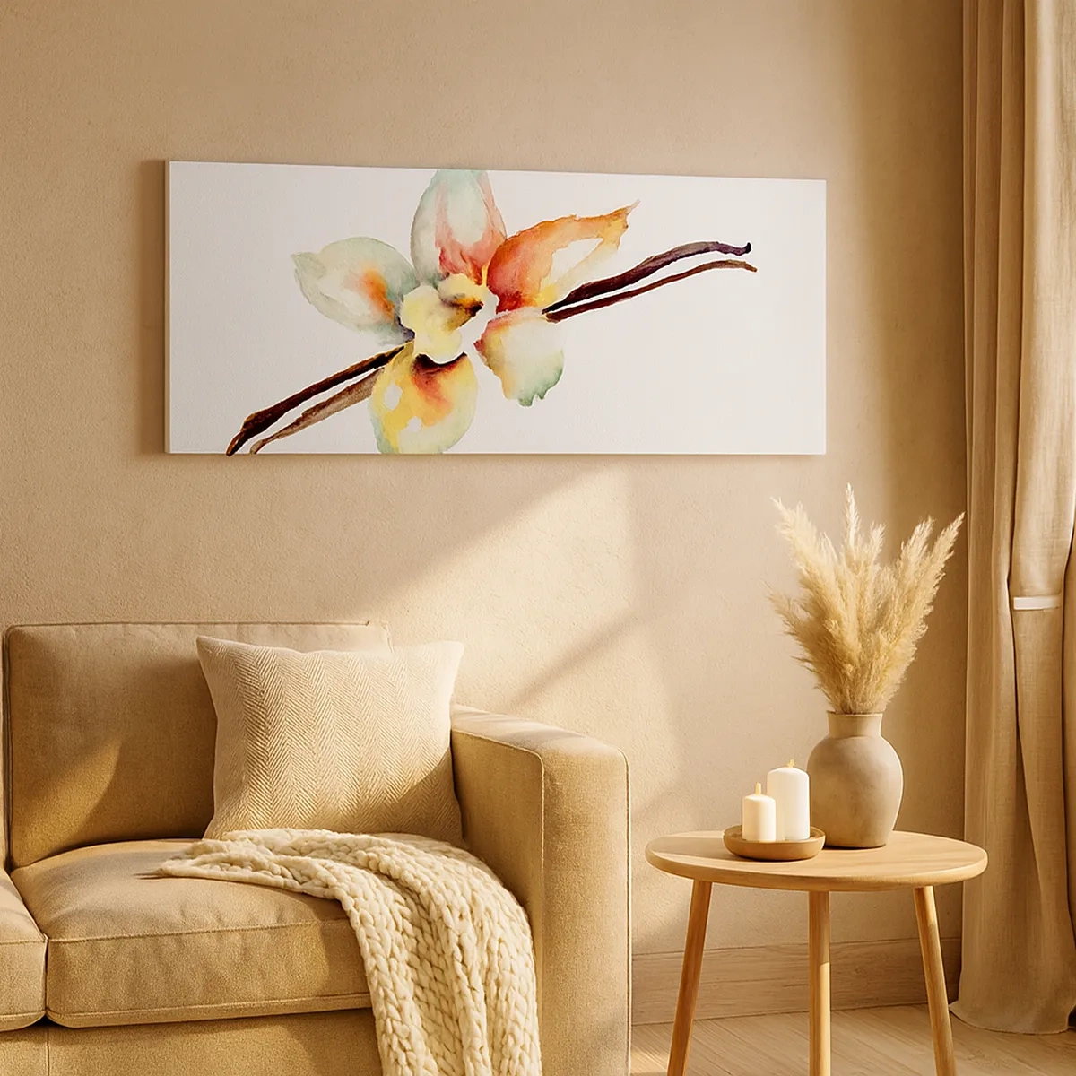 Obraz na płótnie - Rozlana farbką słodycz - 30x30 cm