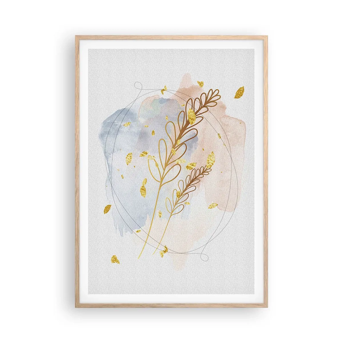 Plakat w ramie jasny dąb - Złoty podmuch - 70x100 cm