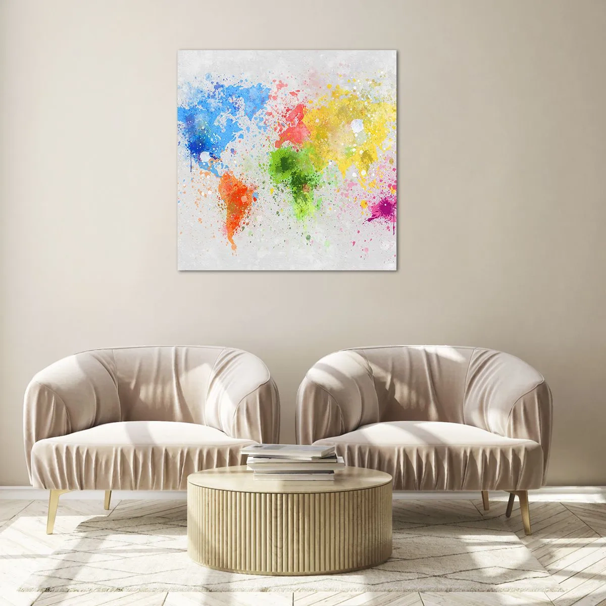 Obraz na szkle - Wszystkie barwy świata - 60x60 cm