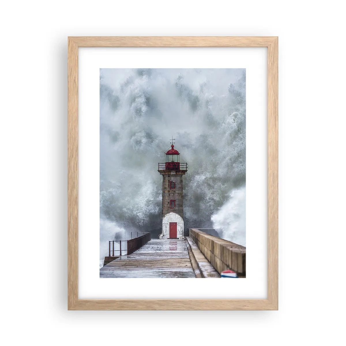 Plakat w ramie jasny dąb - Ryk wód, szum zawiei - 30x40 cm