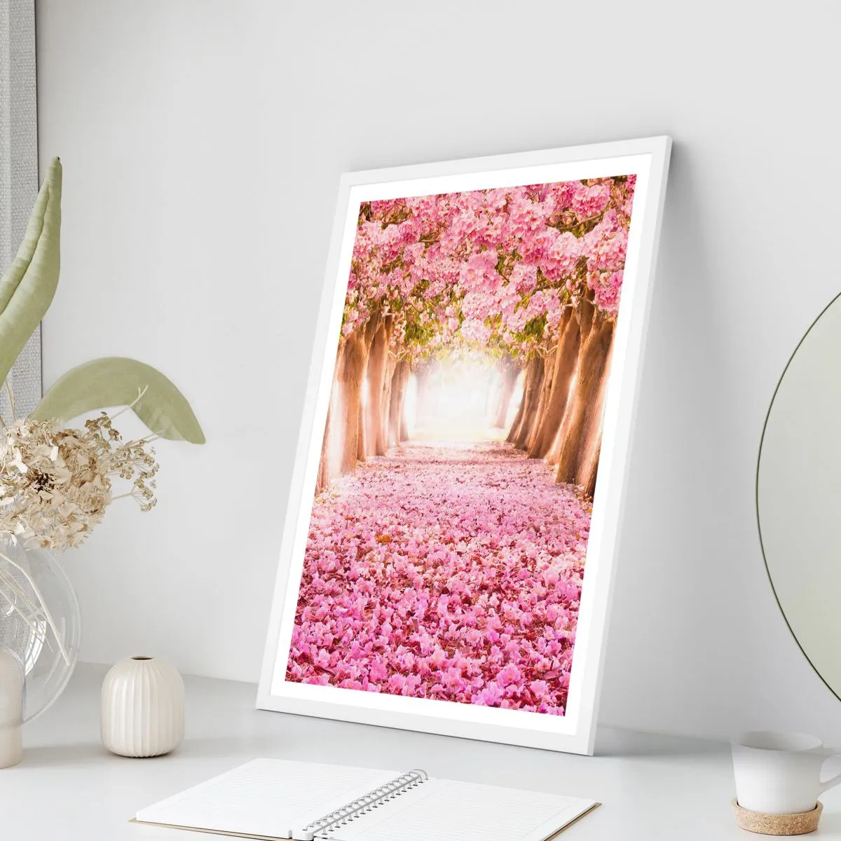 Plakat w białej ramie - Droga do raju - 70x100 cm