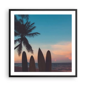 Plakat w czarnej ramie - Jutro też będzie zabawa - 60x60 cm