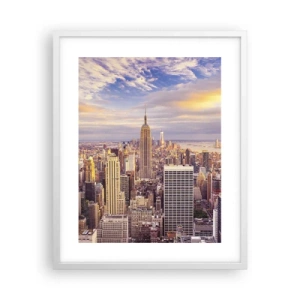 Plakat w białej ramie - Sięgnąć samych chmur - 40x50 cm