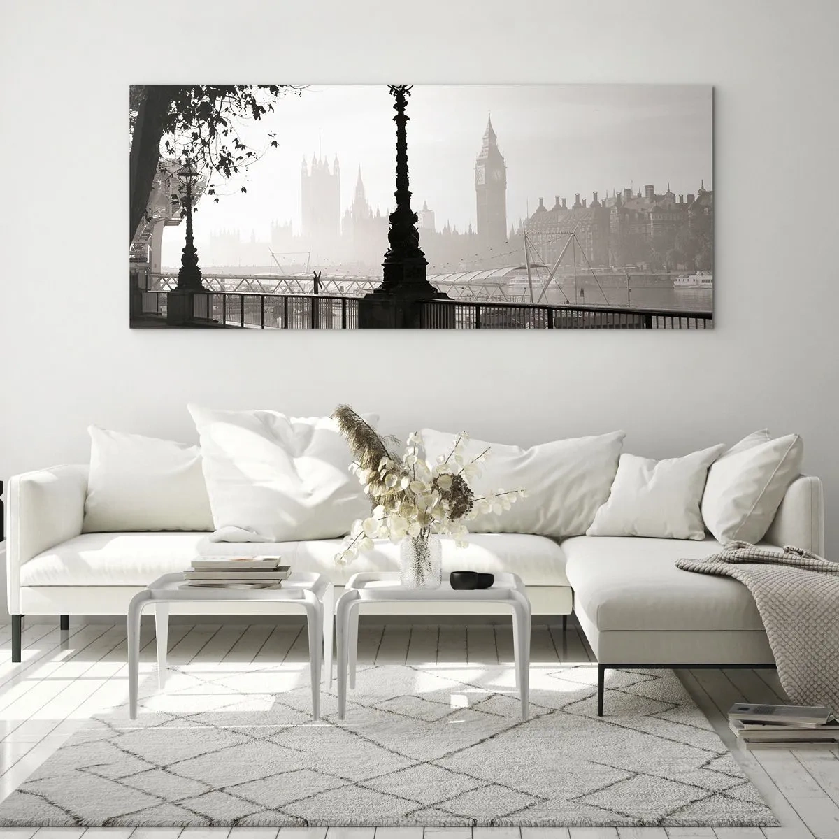 Obraz na szkle - Londyński poranek - 100x40 cm