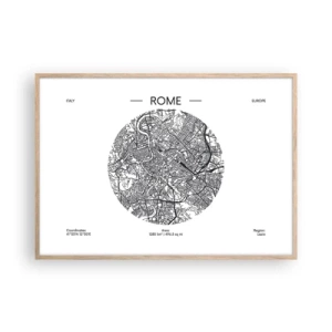 Plakat w ramie jasny dąb - Anatomia Rzymu - 100x70 cm