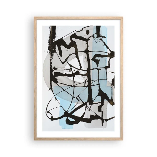 Plakat w ramie jasny dąb - Mimo wszystko błękitny - 50x70 cm
