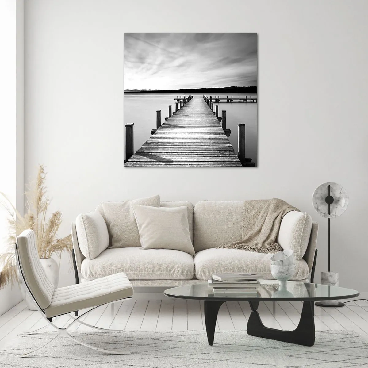 Obraz na szkle - U wodopoju – spokoju - 70x70 cm