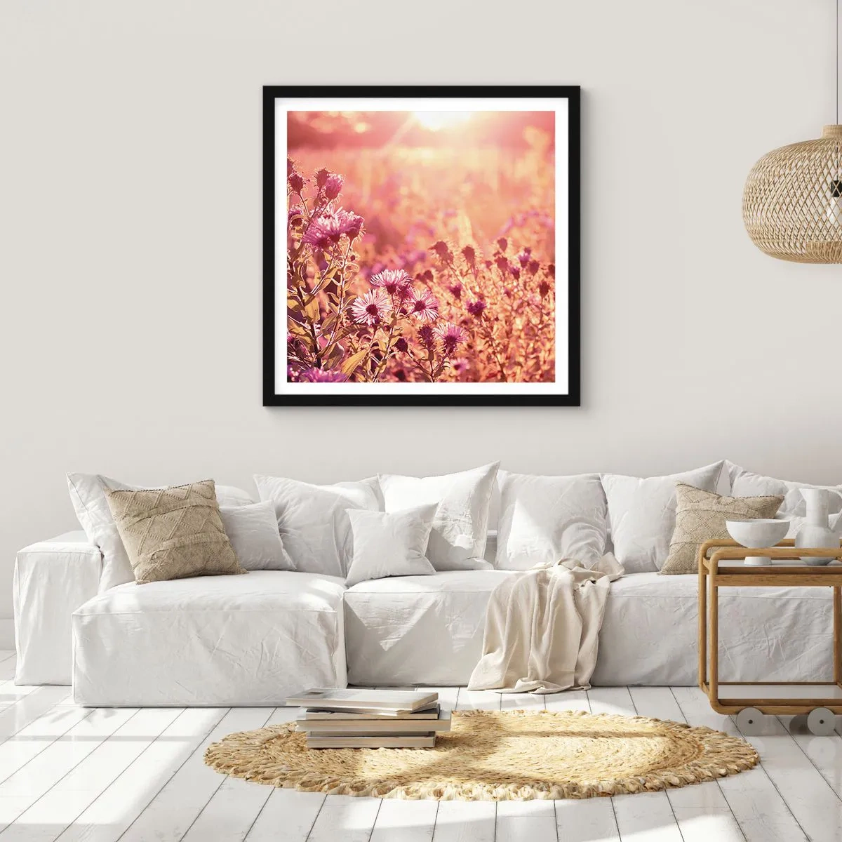 Plakat w czarnej ramie - Przed odejściem lata - 30x30 cm