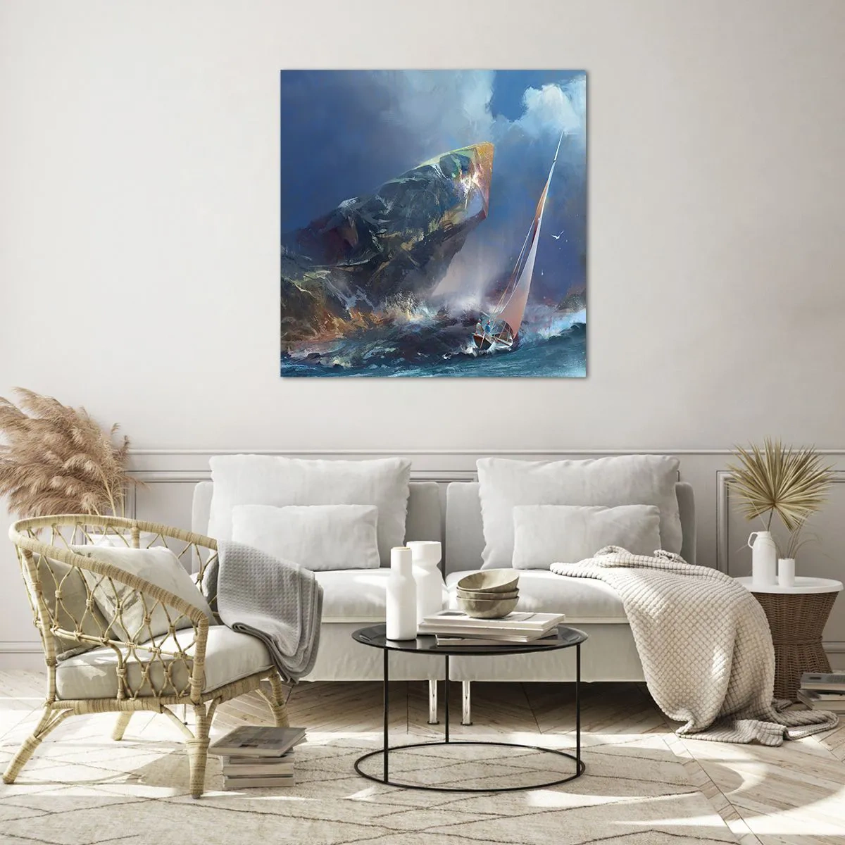 Obraz na szkle - Kto ma odwagę, wygrywa - 30x30 cm