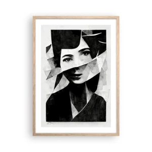 Plakat w ramie jasny dąb - Naprawdę jaka jesteś… - 50x70 cm