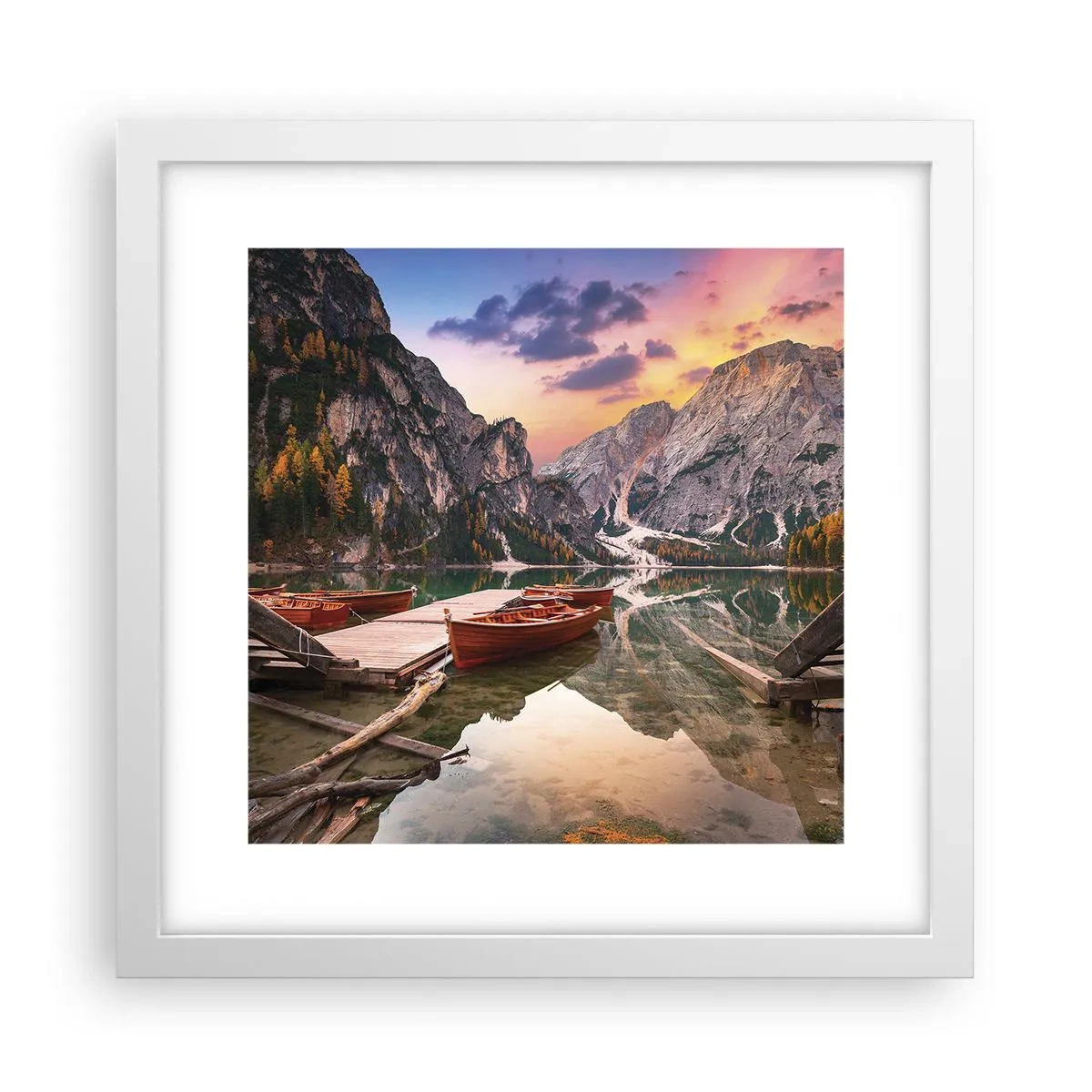 Plakat w białej ramie - Obietnica dnia - 30x30 cm