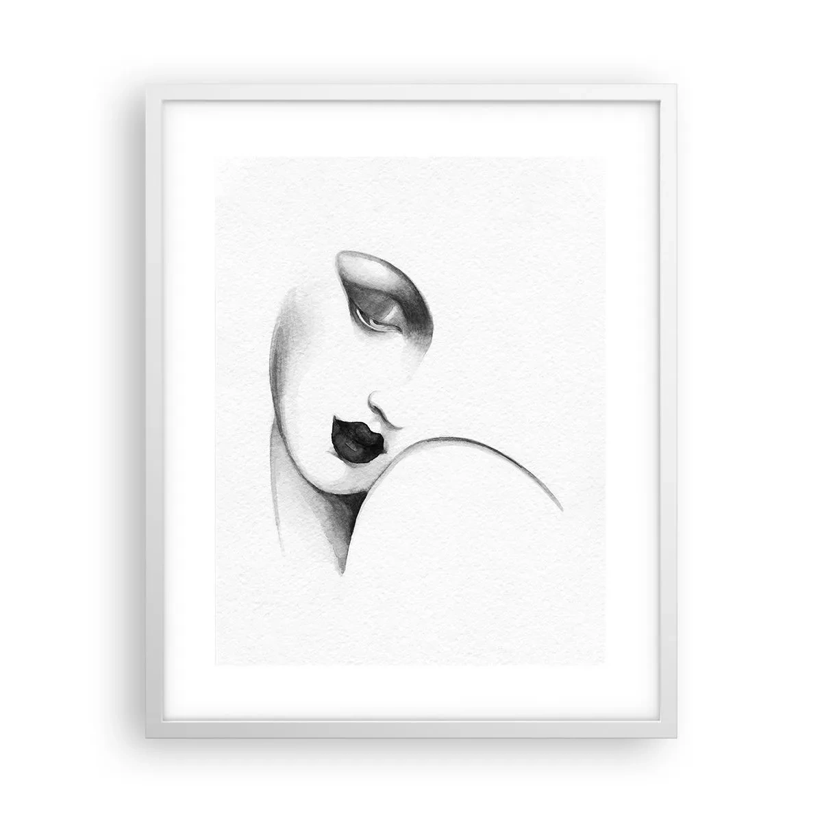 Plakat w białej ramie - W stylu Łempickiej - 40x50 cm