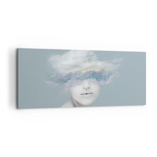 Obraz na płótnie - Z głową w chmurach - 100x40 cm