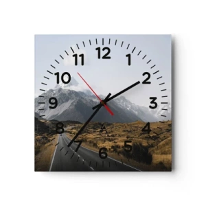 Zegar ścienny - Droga do serca gór - 30x30 cm