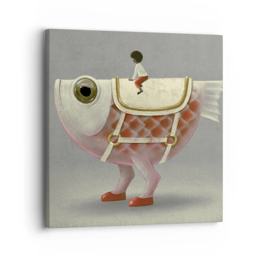 Obraz na płótnie - Ryboński jeździec - 30x30 cm