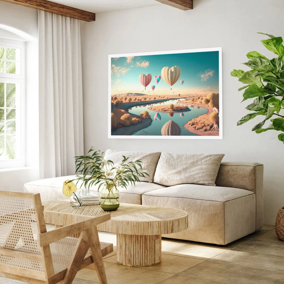 Plakat - Miłość pozwala wznieść się - 91x61 cm