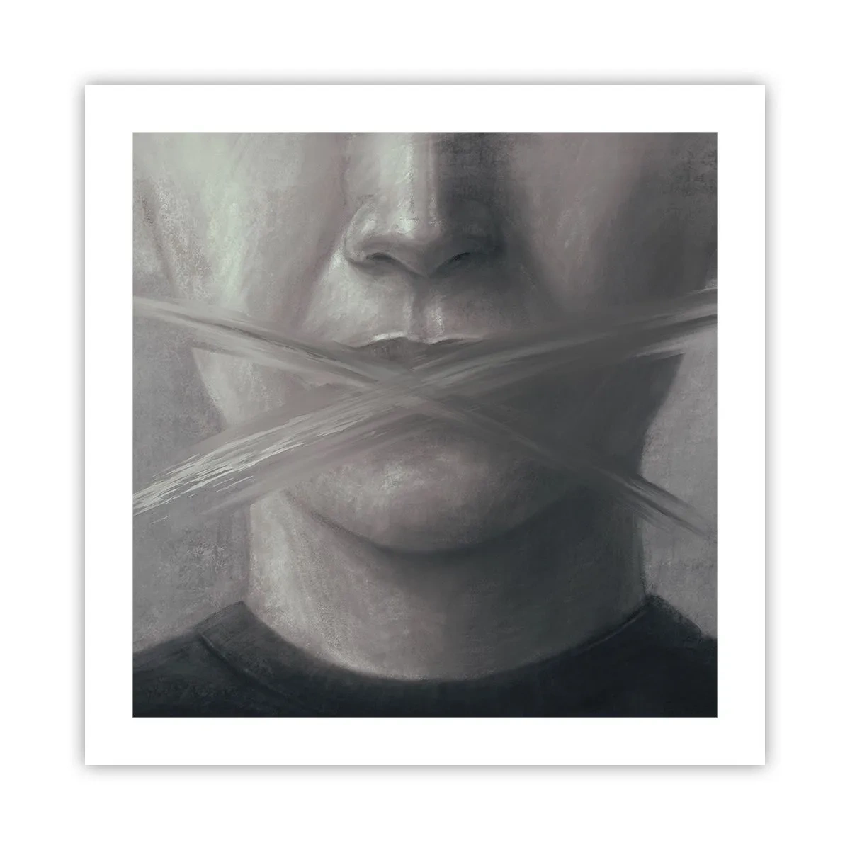 Plakat - Ani słowa - 50x50 cm