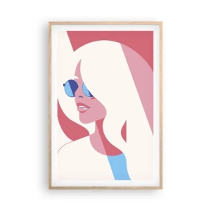 Plakat w ramie jasny dąb - To była blondynka… - 61x91 cm