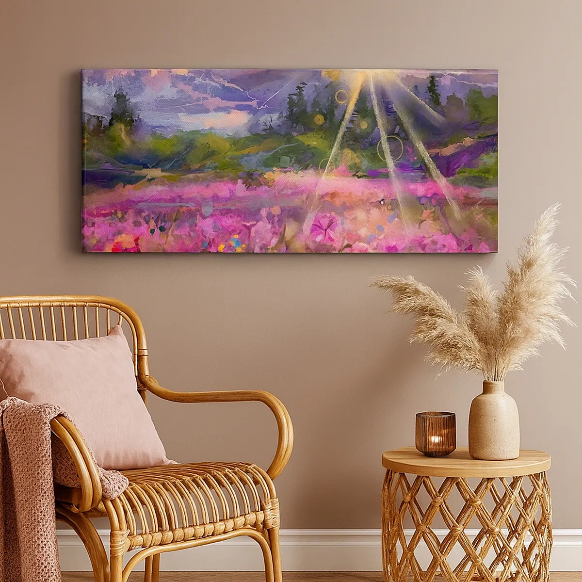 Obraz na płótnie - W dolinie pod opieką słońca - 30x30 cm