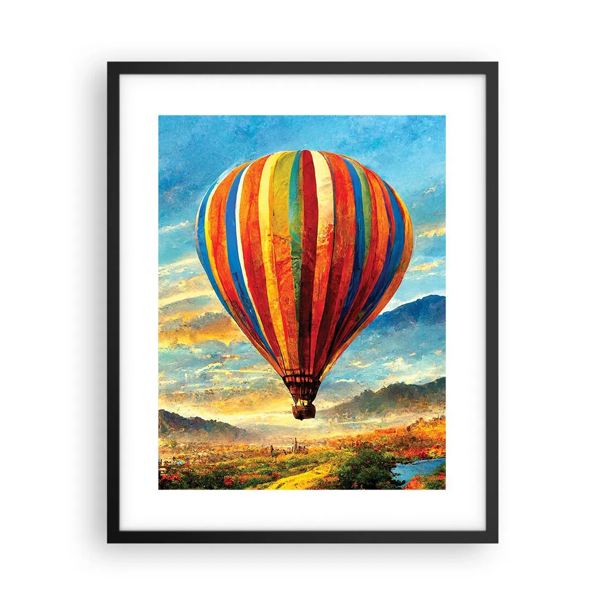 Plakat w czarnej ramie - W ciszy widać więcej - 40x50 cm