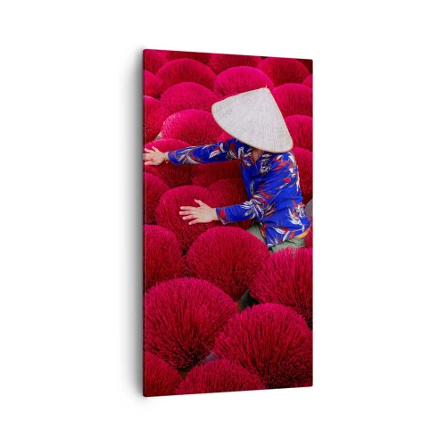Obraz na płótnie - Na ryżowym polu - 55x100 cm