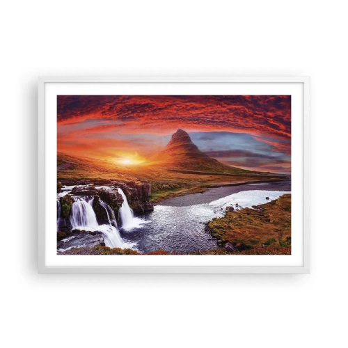 Plakat w białej ramie - Widok Śródziemia - 70x50 cm