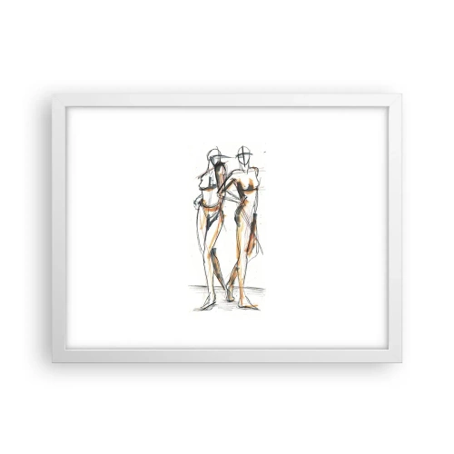 Plakat w białej ramie - Studium wdzięku - 40x30 cm