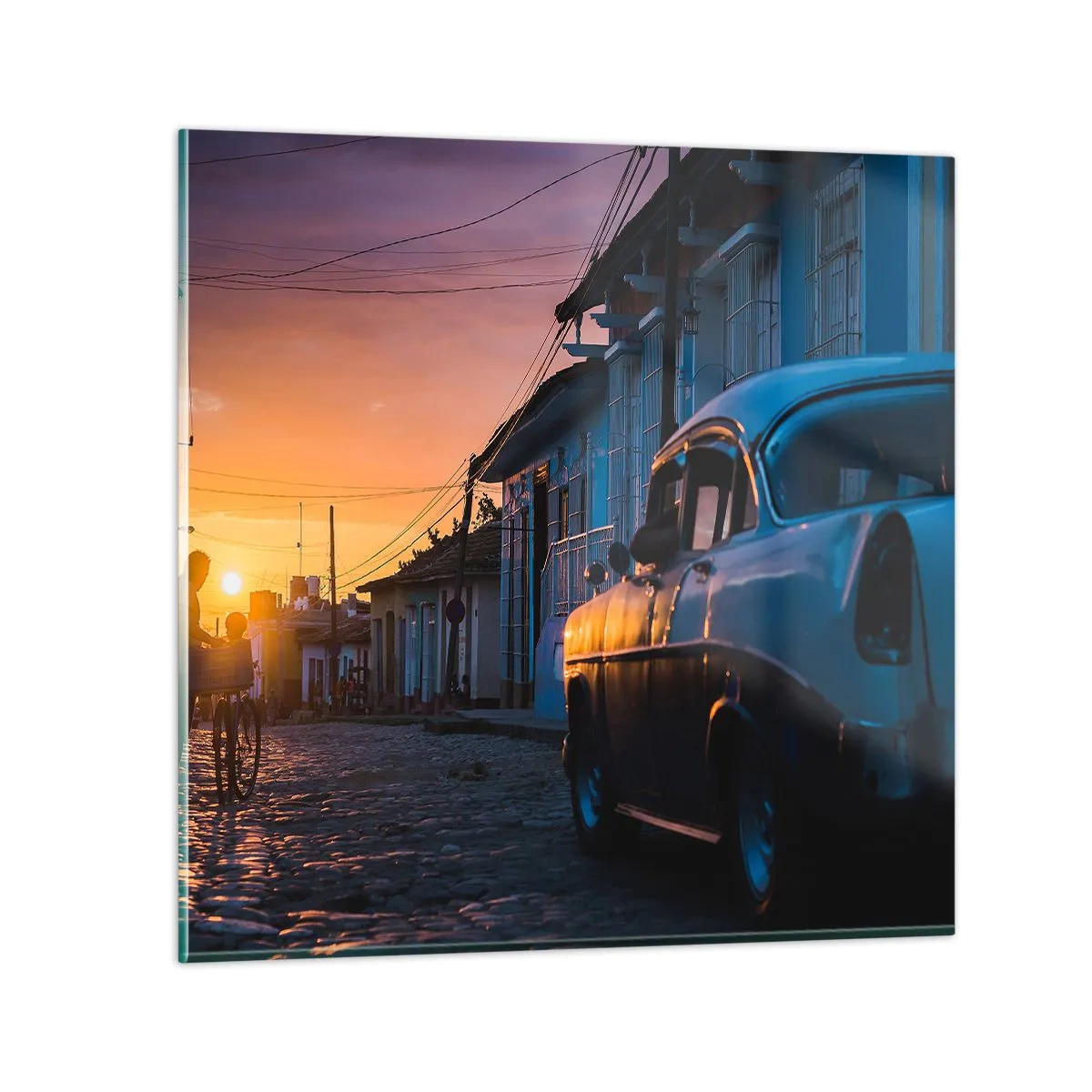 Obraz na szkle - Tutaj zwalnia czas - 70x70 cm